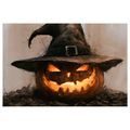 WANDBILD KÜRBISSE IM HEXENHUT - HALLOWEEN- UND HORROR-BILDER - BILDER