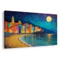 OBRAZ NOCNE MIASTO NAD MORZEM - OBRAZY - 🔥 TOTALNA WYPRZEDAŻ