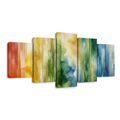 5-DÍLNÝ OBRAZ LESNÍ HARMONIE - OBRAZY ABSTRAKTNÍ TVARY - OBRAZY