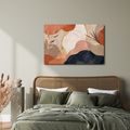 WANDBILD ELEGANTE ABSTRAKTION MIT BLÄTTERN - WANDBILDER ABSTRAKTE FORMEN - BILDER