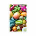 AFFICHE FRUITS TROPICAUX - AVEC UN MOTIF DE CUISINE - AFFICHES