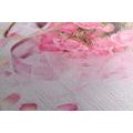 CANVAS PRINT BOUQUET OF PINK ROSES - STILL LIFE PICTURES - PICTURES