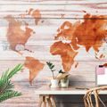 WALLPAPER MAP OUTLINE ON A WOODEN BACKGROUND - WALLPAPERS MAPS - WALLPAPERS