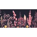CANVAS PRINT VARIATIONS OF GRASS IN PINK COLOR - PICTURES FLOWERS - PICTURES