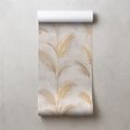 TAPETA ZLATÉ PALMOVÉ LISTY NA BÉŽOVEJ - TAPETY LISTY - TAPETY