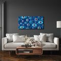 TABLEAU SUR TOILE – MOSAÏQUE ABSTRAITE DE YEUX BLEUS - TABLEAUX PAR THÈME - TABLEAUX