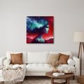 WANDBILD TRAUMHAFTE GALAXIE UND SILHOUETTE - WANDBILDER FRAUEN - BILDER