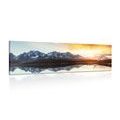 CANVAS PRINT WONDERFUL SUNSET IN THE MOUNTAINS - PICTURES OF NATURE AND LANDSCAPE - PICTURES