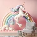 FOTOTAPETA PASTELOVÝ JEDNOROŽEC V DÚHE - DETSKÉ TAPETY - TAPETY