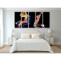 5-PIECE CANVAS PRINT ABSTRACT FACES OF HUMAN BEINGS - ABSTRACT PICTURES - PICTURES