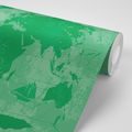 SELF ADHESIVE WALLPAPER RUSTIC WORLD MAP IN GREEN COLOR - SELF-ADHESIVE WALLPAPERS - WALLPAPERS