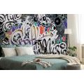 SELF ADHESIVE WALLPAPER TRENDY PURPLE GRAFFITI WALL - WALLPAPERS - 🔥 TOTAL SALE 🔥