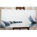 CANVAS PRINT LOTUS FLOWER AND ZEN STONES - PICTURES FENG SHUI - PICTURES