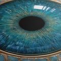 TABLEAU SUR TOILE – ŒIL TURQUOISE DANS L’OR - TABLEAUX PAR THÈME - TABLEAUX