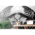 SELF ADHESIVE WALLPAPER BLACK AND WHITE INDIAN DREAM CATCHER - SELF-ADHESIVE WALLPAPERS - WALLPAPERS