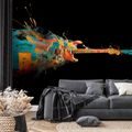 TAPETE BUNTE E-GITARRE IN BEWEGUNG - MUSIK FOTOTAPETEN - TAPETEN