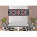 CANVAS PRINT INDIAN MANDALA WITH FLORAL PATTERN - PICTURES FENG SHUI - PICTURES