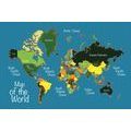 CANVAS PRINT STYLISH MAP - PICTURES OF MAPS - PICTURES