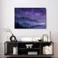 QUADRO SU TELA – NOTTE STELLATA SOPRA LE MONTAGNE - QUADRI MONTAGNE - STAMPE E QUADRI