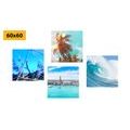 CANVAS PRINT SET SEASIDE LANDSCAPE - SET OF PICTURES - PICTURES