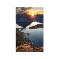 POSTER BEZAUBERNDES BERGPANORAMA MIT SONNENUNTERGANG - NATUR - POSTER