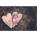 SELF ADHESIVE WALL MURAL HANDMADE HEART ON A STUMP - SELF-ADHESIVE WALLPAPERS - WALLPAPERS