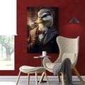CANVAS PRINT ANIMAL GANGSTER DUCK - PICTURES OF ANIMAL GANGSTERS - PICTURES