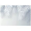 TAPETE TROCKENE GRAUE PALMENBLÄTTER - TAPETEN BLÄTTER - TAPETEN
