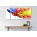 5-PIECE CANVAS PRINT PARROT FLIGHT - PICTURES OF ANIMALS{% if product.category.pathNames[0] != product.category.name %} - PICTURES{% endif %}