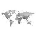 CANVAS PRINT BEAUTIFUL MAP WITH A BLACK AND WHITE TOUCH - PICTURES OF MAPS - PICTURES