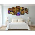 5-PIECE CANVAS PRINT FULL OF ABSTRACT ART - ABSTRACT PICTURES - PICTURES