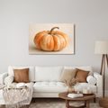 QUADRO SU TELA – ZUCCA ARANCIONE CREMA IN PRIMO PIANO - QUADRI HALLOWEEN E HORROR - STAMPE E QUADRI
