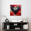 OBRAZ ČERNOBÍLÉ SRDCE V CHAOSU - OBRAZY LÁSKA - OBRAZY