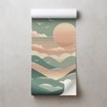SAMOLEPÍCÍ TAPETA PASTELOVÉ HORY S VÝCHODEM SLUNCE - TAPETY VÝCHOD A ZÁPAD SLUNCE - TAPETY