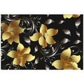 SELF ADHESIVE WALLPAPER LUXURIOUS GOLDEN LILY - WALLPAPERS - 🔥 TOTAL SALE 🔥