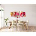 IMPRESSION SUR TOILE EN 5 PARTIES ORIGINALE NATURE MORTE FLORALE - IMPRESSIONS SUR TOILE FLEURS - IMPRESSION SUR TOILE