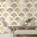TAPÉTA ARANY ART DECO KAGYLÓK - MINTÁS TAPÉTÁK - TAPÉTÁK