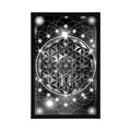 AFFICHE MANDALA CHARMANT EN NOIR ET BLANC - NOIR ET BLANC - AFFICHES