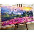 CANVAS PRINT COLORFUL LANDSCAPE OIL PAINTING - PICTURES OF NATURE AND LANDSCAPE - PICTURES