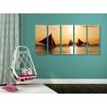 5-PIECE CANVAS PRINT BEAUTIFUL SUNSET AT SEA - PICTURES OF NATURE AND LANDSCAPE - PICTURES