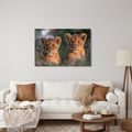 WANDBILD LÖWENJUNGE IN DER WILDNIS - BILDER VON LÖWEN UND TIGERN - BILDER