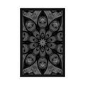 POSTER HYPNOTIC MANDALA IN BLACK AND WHITE - BLACK AND WHITE - POSTERS