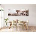 CANVAS PRINT WOODEN LETTERS WITH THE INSCRIPTION HOME - PICTURES WITH INSCRIPTIONS AND QUOTES - PICTURES