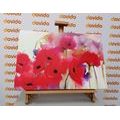 CANVAS PRINT BEAUTIFUL DRAWN POPPIES - PICTURES FLOWERS - PICTURES