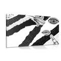 CANVAS PRINT FASHION ICON IN BLACK AND WHITE - BLACK AND WHITE PICTURES{% if product.category.pathNames[0] != product.category.name %} - PICTURES{% endif %}
