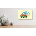 CANVAS PRINT CAR ON A TRIP - CHILDRENS PICTURES - PICTURES