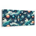 OBRAZ RAKETA A PLANETY VE VESMÍRU - CHILDREN'S SPACE PICTURES - PICTURES