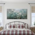 WANDBILD BLÜHENDE WIESE IM DUNST - BILDER BLUMEN - BILDER