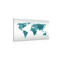 CANVAS PRINT GEOMETRIC WORLD MAP - PICTURES OF MAPS - PICTURES