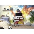 SELF ADHESIVE WALLPAPER PAINTED WOMAN - SELF-ADHESIVE WALLPAPERS - WALLPAPERS